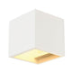 Plastra CUBE Wandleuchte eckig weißer Gips G9 max. 42W mit puristischem Design und individueller Farbgestaltung.