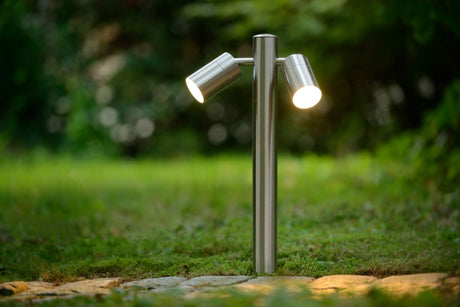 LED-Pollerleuchte Arne 2-flammig IP44 Chrom (2)