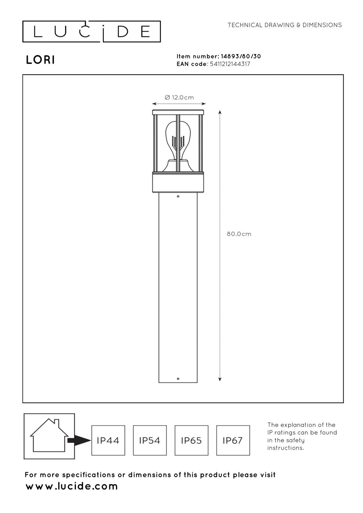Lori path light with dusk sensor IP44 (5)