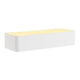 Wandleuchte WL 149 R7s rechteckig Weiß 78mm max. 60W Up & Down in modernem Design aus Aluminium und Glas.