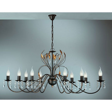 Campana Krone 10-light oval 55cm - stylish ceiling light with elegant details and candle design.