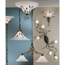 Campana Balken a 2 luci da 49 cm - moderna plafoniera con elegante design a foglia.