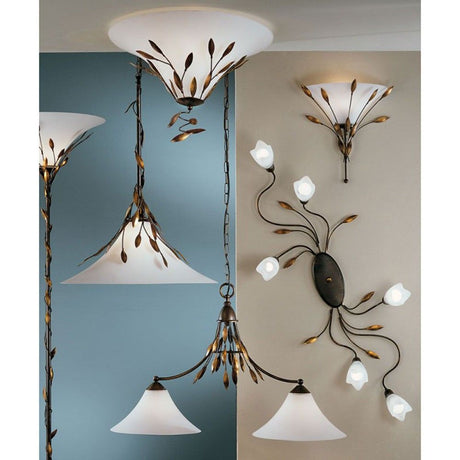 Campana Balk 2-lamper 49 cm - moderne taklampe med elegant bladdesign.