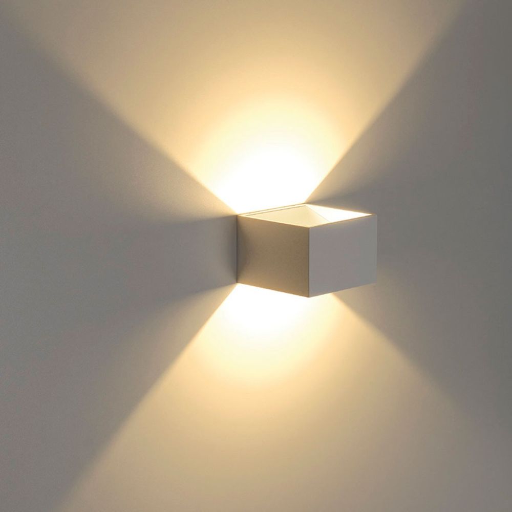 LOGS IN Wandleuchte eckig weiß 5W LED 3000K