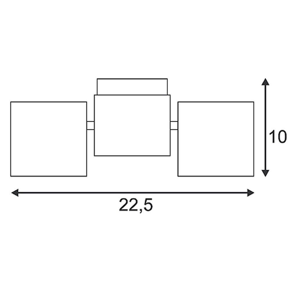 Altra Dice Spot 2 Deckenleuchte weiß 2xGU10 max. 2x50W
