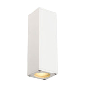 Theo Up & Down Wandleuchte eckig weiß 2xGU10 max. 2x50W, moderne Up/Down Wandlampe aus Aluminium