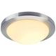 MELAN Deckenleuchte rund alu brushed satiniertes Glas E27 max. 60W mit elegantem Design und satiniertem Glas.