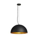 Forchini M Pendelleuchte PD-1 50cm rund schwarz gold E27 max. 40W mit schickem Aluminium-Design