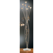 Lampada da terra Roma a 7 luci in vetro di cristallo Ø 35 cm, elegante lampada da terra con elementi in cristallo.