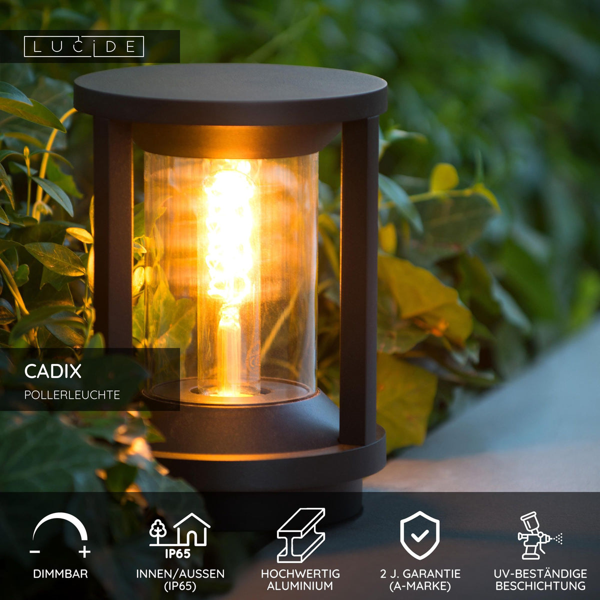 Lampa chodnikowa Cadix IP65 1-punktowa Czarny (5)