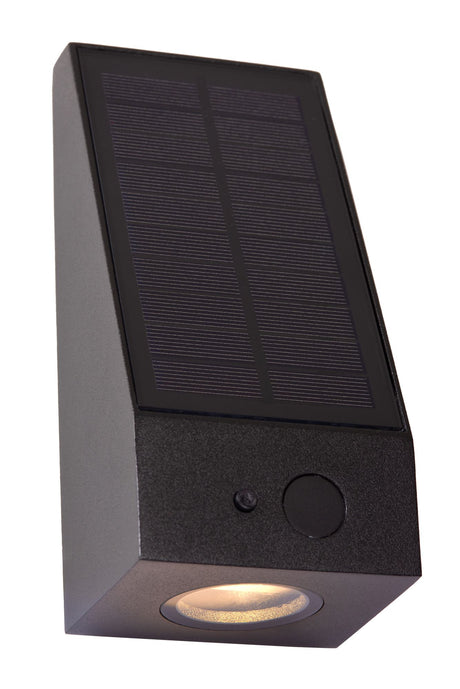 LED-Außenwandleuchte Irwin solarbetrieben IP54 mit Bewegungsmelder Schwarz (2)