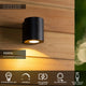 LED-Udendørs væglampe Perth soldrevet IP65 med bevægelsessensor sort (4)