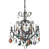 Lampa wisząca 4-płaszczowy kolor Symphony Bronze, ołowiany kryształ