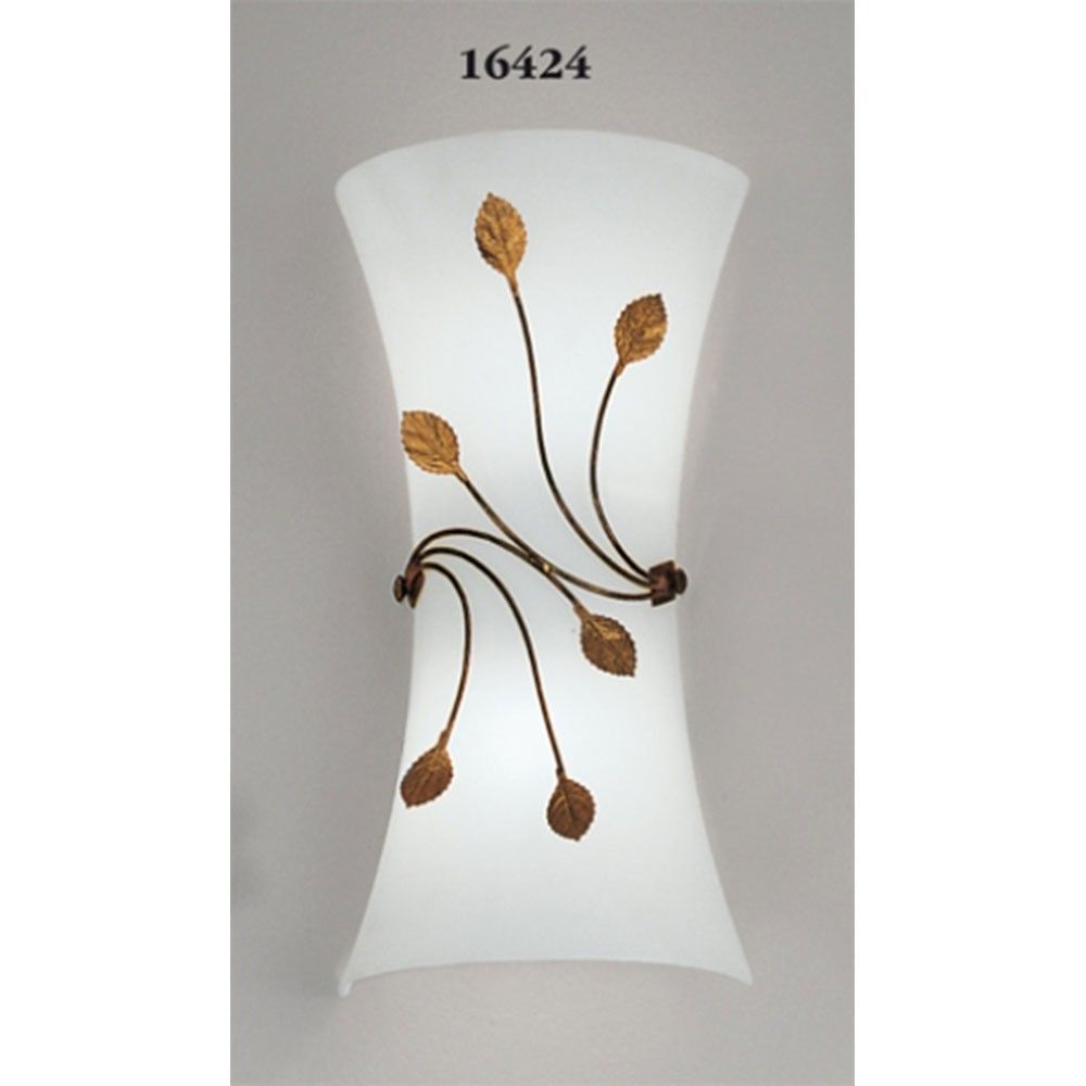 Foglie Wandleuchte 2-flammig mit Blätter 37cm - dekorative Wandlampe mit Blattdesign in elegantem Weiß.