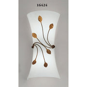 Foglie wandlamp 2-lamps met bladeren 37 cm - decoratieve wandlamp met bladontwerp in elegant wit.