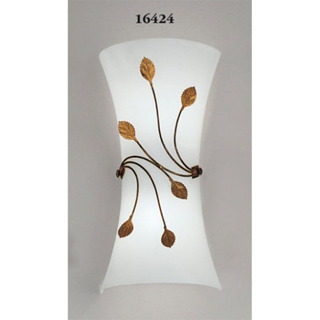 Foglie Wandleuchte 2-flammig mit Blätter 37cm - dekorative Wandlampe mit Blattdesign in elegantem Weiß.