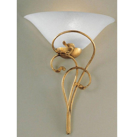 Cilenta væglampe antik guld 51cm med elegant design og buede former.