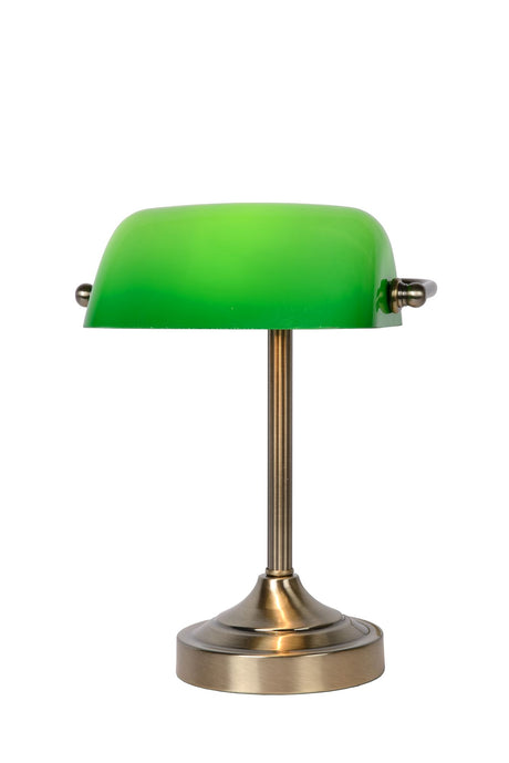 Schreibtischlampe Banker schwenkbar mit Glasschirm (1)
