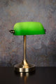 Schreibtischlampe Banker schwenkbar mit Glasschirm (3)