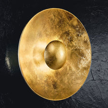 Aura Sol Gold wall and ceiling light Ø 60 cm - elegant light made of metal and glass, premium workmanship.