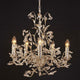 Hängeleuchte 5-flammig Buono Medium Eisen Silber mit elegantem Design und funkelnden Kristallakzenten.