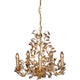 Hängeleuchte 5-flammig Buono Medium Eisen Gold mit goldfarbenem Design und eleganten Glasdetails.