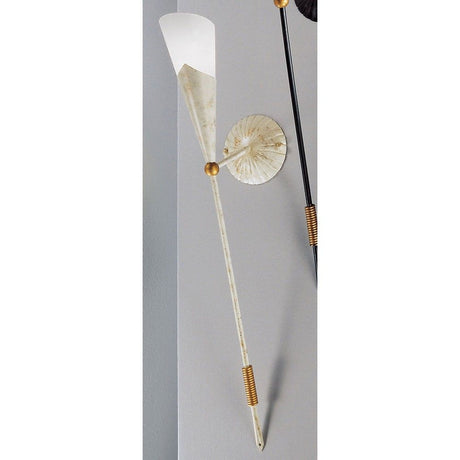 Elegant antique white-gold 83 cm wall torch, with soft lighting and stylish design.