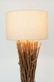Stehlampe Palmaria Holz mit Schirm Rund 177 cm Natur