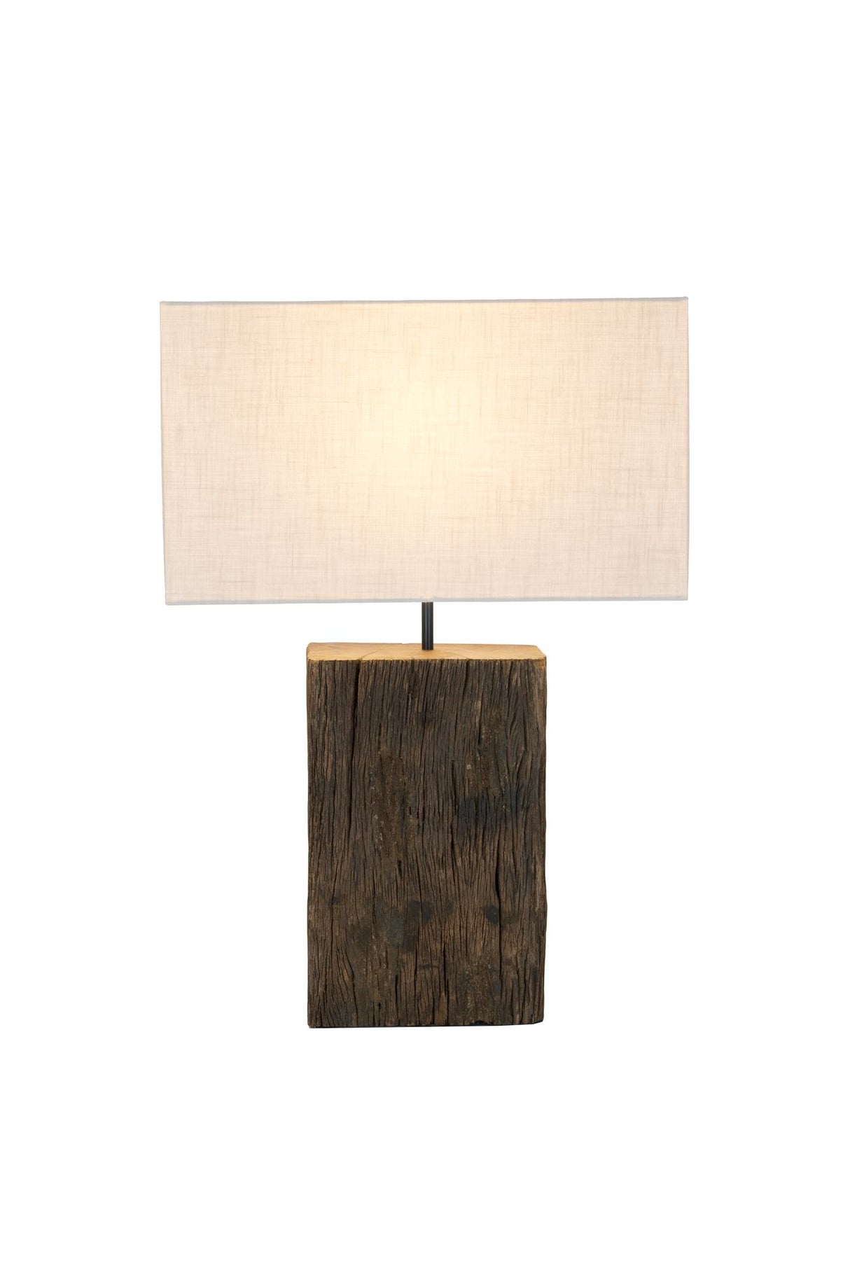 Tischlampe Montecristo Akazienholz mit Schirm Rechteckig