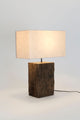 Tischlampe Montecristo Akazienholz mit Schirm Rechteckig