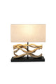 Bordlampe Panarea træ med rektangulær skærm 35x15 cm 