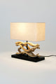 Bordlampe Panarea træ med rektangulær skærm 35x15 cm 