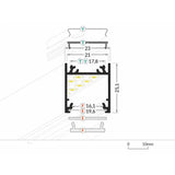 Building profile low 200cm black without cover for LED strips