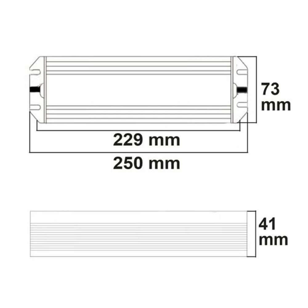 200W zertifiziertes Einbaunetzteil Dimmbar 24V IP67