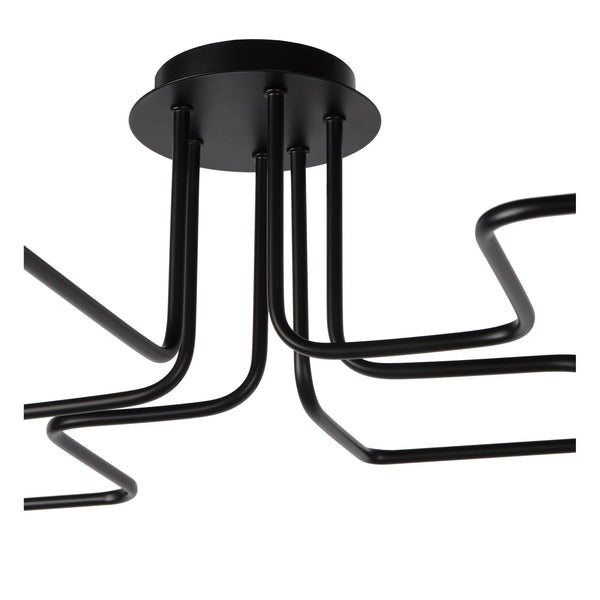 Deckenleuchte Lester 6-flammig deckennah Schwarz 75x100x20cm (3)