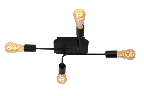 Plafón Lester de 4 luces Retro (2)