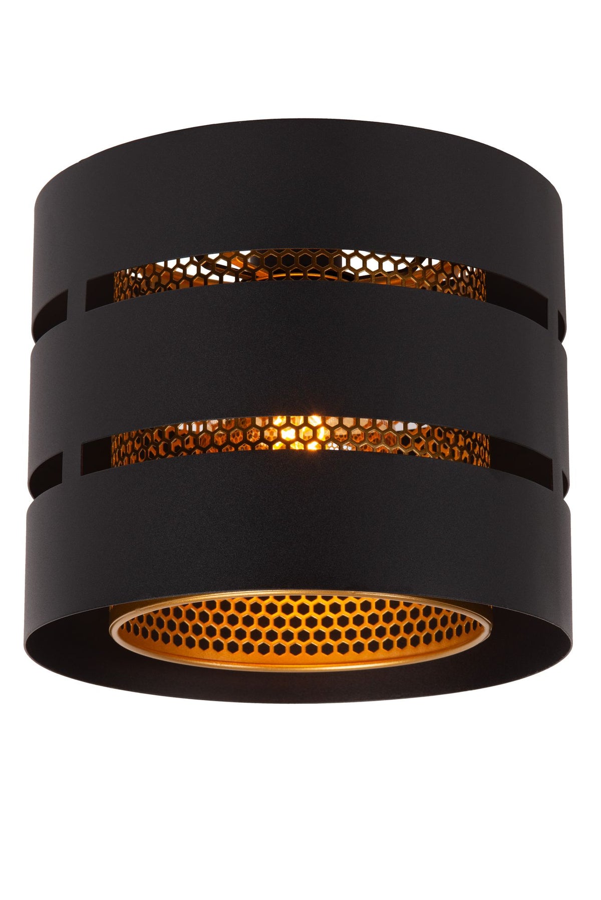 Plafoniera Rosas a 1 luce, forma a tamburo Ø26 cm Nero (2)