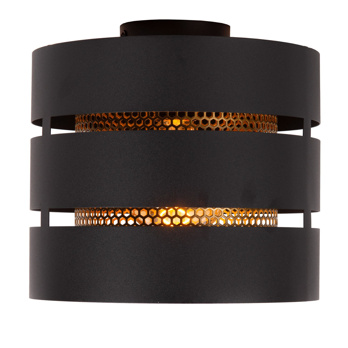 Plafoniera Rosas a 1 luce, forma a tamburo Ø26 cm Nero (4)