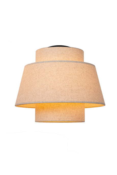 Plafonnier Tribute avec abat-jour textile rond beige Ø 40cm (1)