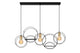 Pendelleuchte Circle 3-flammig Schwarz, Messing 104 cm (2)