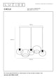 Pendelleuchte Circle 3-flammig Schwarz, Messing 104 cm (6)