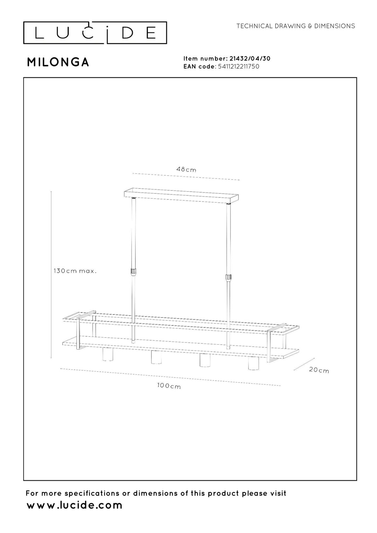 Lámpara colgante Milonga de 4 luces con pantalla de madera, altura regulable, negra (6)