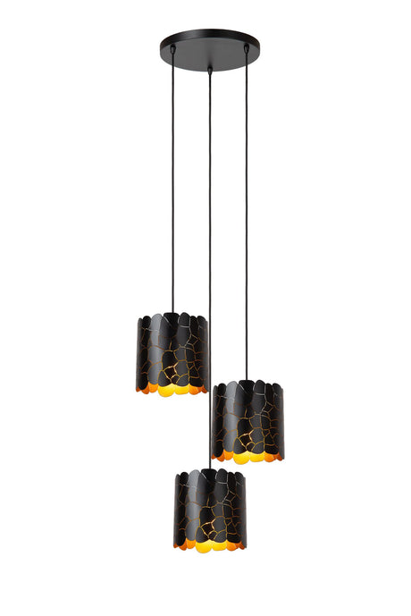 Pendelleuchte Almelo 3-flammig mit Giraffenmotiv Schwarz (2)