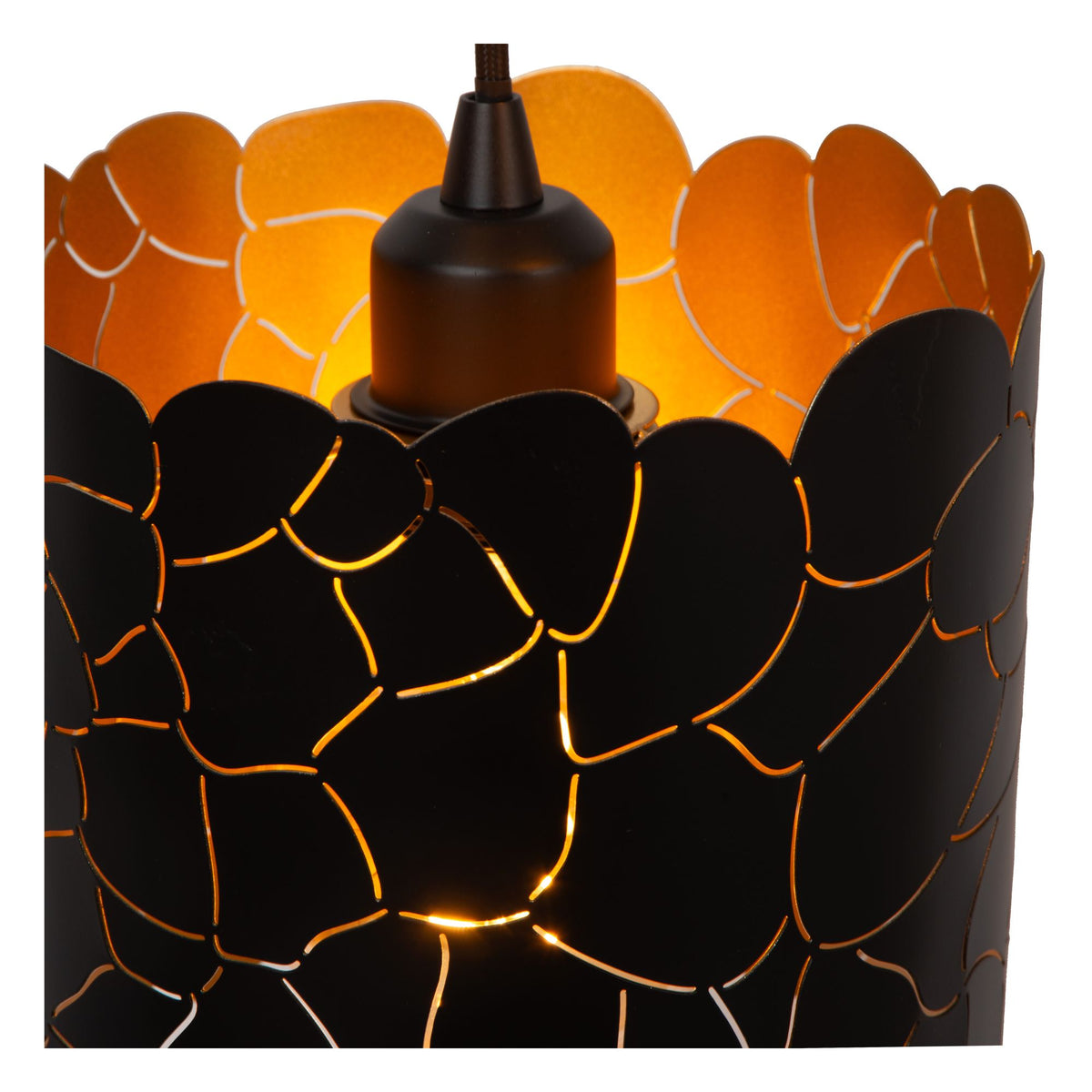 Suspension Almelo à 3 flammes avec motif girafe Noir (4)