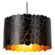 Lampada a sospensione Almelo in forma cilindrica con motivo giraffa, regolabile in altezza, nero, ottone 40cm (3)