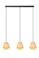 Pendelleuchte Tribute 3-flammig mit rechteckigem Stoffschirm 120cm (2)