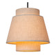 Lampada a sospensione Tribute a 3 luci rotonda con paralume in tessuto Ø 76 cm (2)
