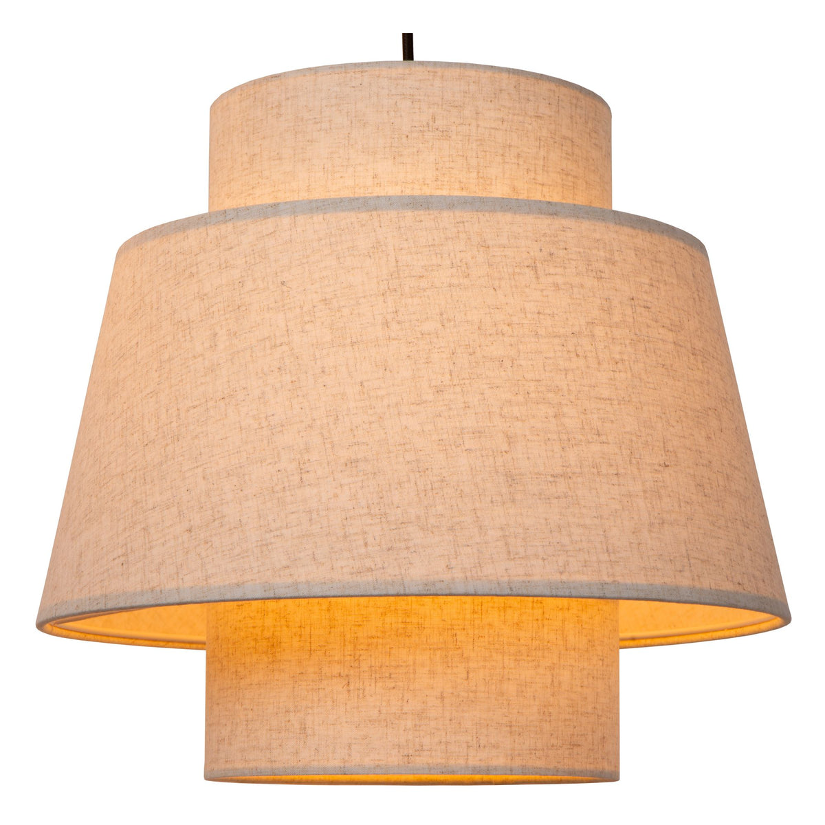 Lampada a sospensione Tribute a 3 luci rotonda con paralume in tessuto Ø 76 cm (3)