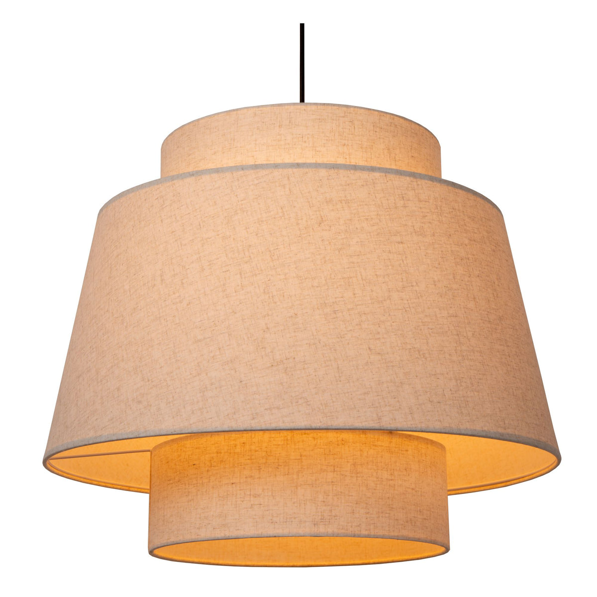 Hänglampa Tribute med tygskärm, höjdjusterbar Ø60 cm (3)