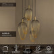 Aurelie 5-light pendant light height-adjustable dimmable Gold (3)